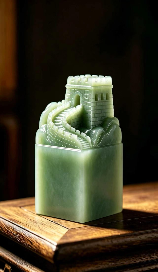 Jade Great Wall seal souvenir